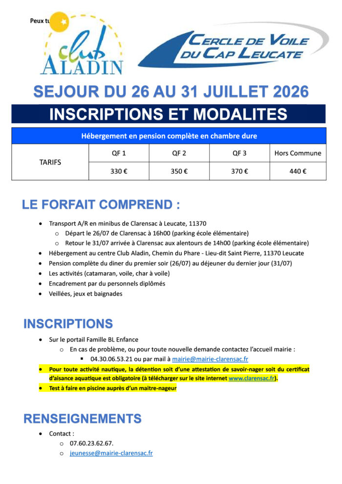 Club Ados infos séjour mer Club Ados infos séjour mer